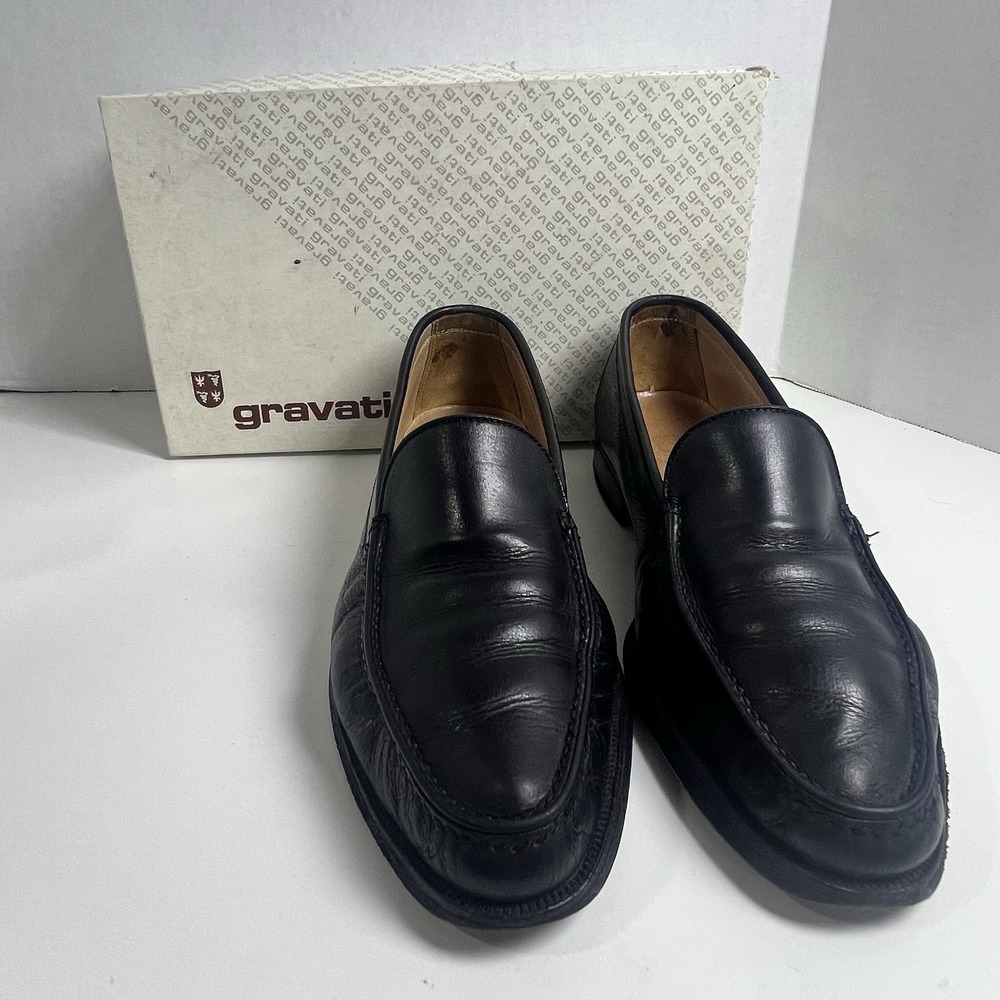 Vtg Gravati Women's Handmade Black Loafers Size 7B. Org. Bought At Bergdorfs NYC